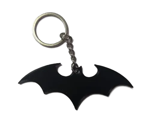 Брелок Batman Logo Keychain ABS пластик Бетмен Логотип чорний 8 см. -   -  