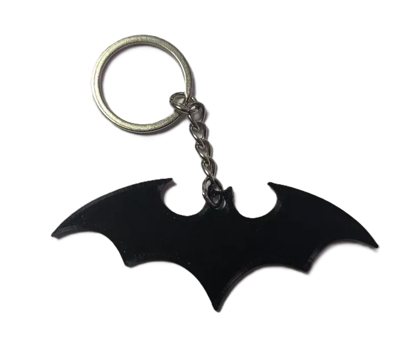 Брелок Batman Logo Keychain ABS пластик Бетмен Логотип чорний 8 см.