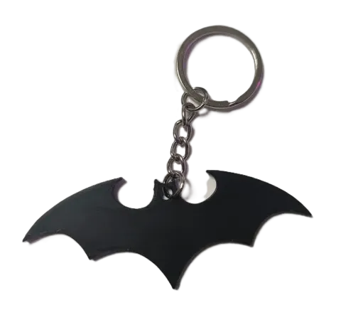 Брелок Batman Logo Keychain ABS пластик Бетмен Логотип чорний 8 см. -   -  