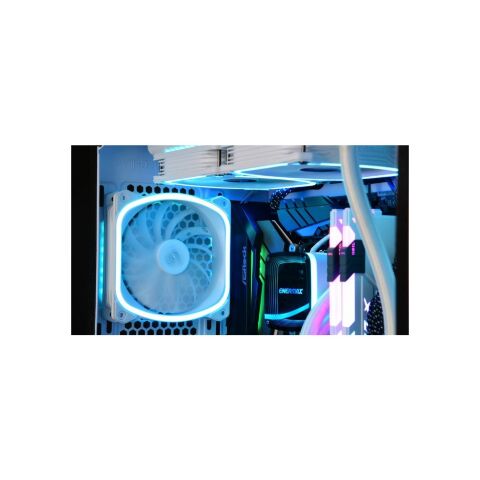 Кулер для корпуса Enermax SQUA RGB WHITE 3x 120 mm (3 PACK) (UCSQARGB12P-W-BP3) - Нулевой остаток (Feed)  - Нулевой остаток (Feed) 