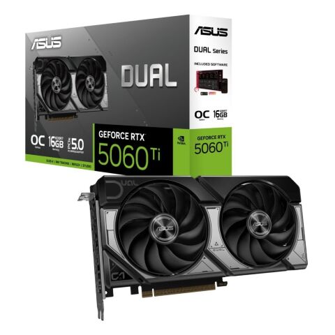 Видеокарта ASUS GeForce RTX5060Ti 16Gb DUAL OC (DUAL-RTX5060TI-O16G) - Нулевой остаток (Feed)  - Нулевой остаток (Feed) 