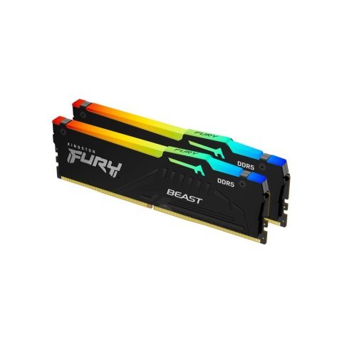 Модуль памяти для компьютера DDR5 128GB (2x64GB) 5600 MHz Beast RGB Kingston Fury (ex.HyperX) (KF556C40BBAK2-128) - Нулевой остаток (Feed)  - Нулевой остаток (Feed) 