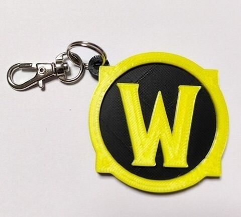 Брелок World of Warcraft Logo Keychain Варкрафт ABS пластик 6 см. -   -  