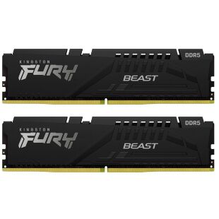 Модуль памяти для компьютера DDR5 64GB (2x32GB) 5600 MHz Beast EXPO Black Kingston Fury (ex.HyperX) (KF556C40BB2K2-64)