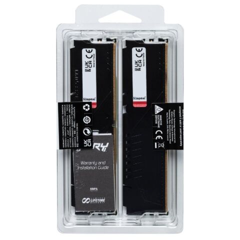 Модуль памяти для компьютера DDR5 64GB (2x32GB) 5600 MHz Beast EXPO Black Kingston Fury (ex.HyperX) (KF556C40BB2K2-64) - Модули памяти для компьютера  - Модули памяти для компьютера 