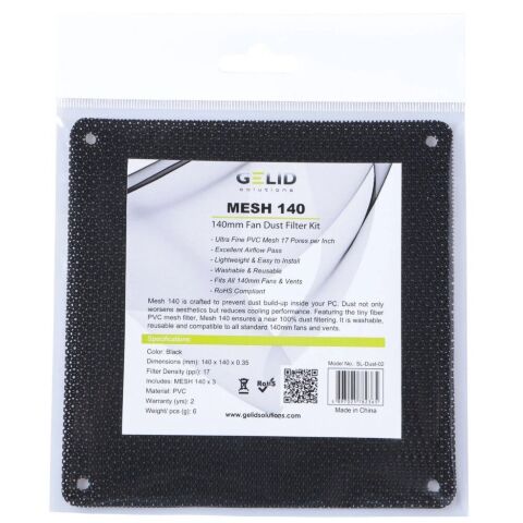 Пылевой фильтр для ПК Gelid Solutions MESH 140 DUST FILTER KIT 3pcs (SL-Dust-02) - Акссесуары к системам охлаждения - Акссесуары к системам охлаждения