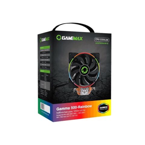 Кулер для процессора Gamemax GAMMA 500 Rainbow - Нулевой остаток (Feed)  - Нулевой остаток (Feed) 