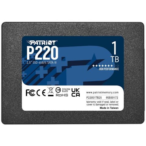 Накопитель SSD 2.5" 1TB P220 Patriot (P220S1TB25) - Внутренние SSD  - Внутренние SSD 