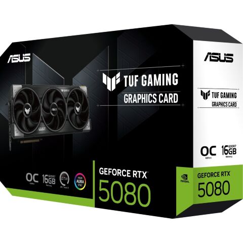 Видеокарта ASUS GeForce RTX5080 16GB TUF OC GAMING (TUF-RTX5080-O16G-GAMING) - Видеокарты  - Видеокарты 