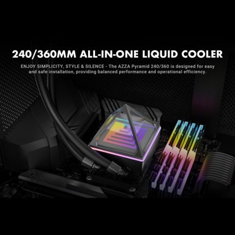 Система жидкостного охлаждения Azza PYRAMID 360 (LCAZ-360Y-ARGB) - Нулевой остаток (Feed) - Нулевой остаток (Feed)