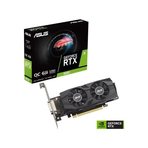 Видеокарта ASUS GeForce RTX3050 6Gb OC LP BRK (RTX3050-O6G-LP-BRK) - Нулевой остаток (Feed)  - Нулевой остаток (Feed) 