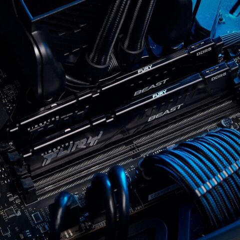 Модуль памяти для компьютера DDR5 32GB (2x16GB) 5600 MHz Beast AM5 Black Kingston Fury (ex.HyperX) (KF556C36BBEK2-32) - Модули памяти для компьютера - Модули памяти для компьютера