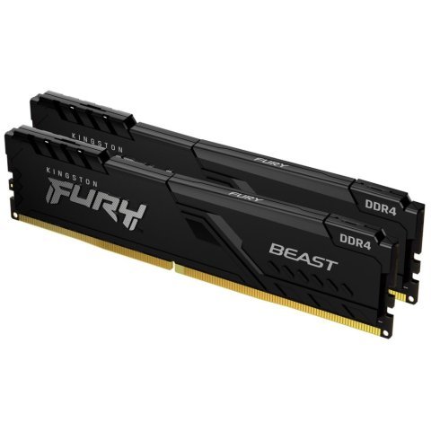 Модуль памяти для компьютера DDR4 16GB (2x8GB) 3200 MHz Fury Beast Black Kingston Fury (ex.HyperX) (KF432C16BBK2/16) - Нулевой остаток (Feed)  - Нулевой остаток (Feed) 