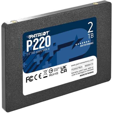 Накопитель SSD 2.5" 2TB P220 Patriot (P220S2TB25) - Внутренние SSD  - Внутренние SSD 