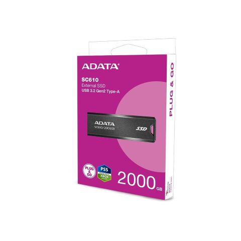 Накопитель SSD USB 3.2 2TB SD610 ADATA (SC610-2000G-CBK/RD) - Нулевой остаток (Feed)  - Нулевой остаток (Feed) 