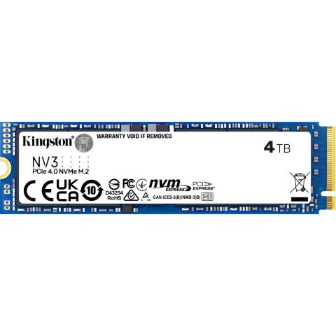 Накопитель SSD M.2 2280 4TB Kingston (SNV3S/4000G) - Внутренние SSD  - Внутренние SSD 