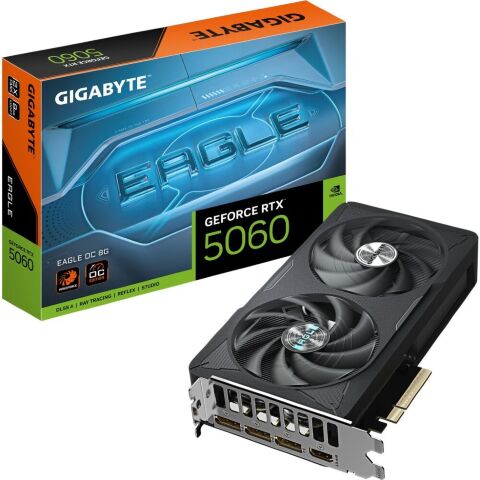 Видеокарта GIGABYTE GeForce RTX5060 8Gb EAGLE OC (GV-N5060EAGLE OC-8GD) - Видеокарты  - Видеокарты 