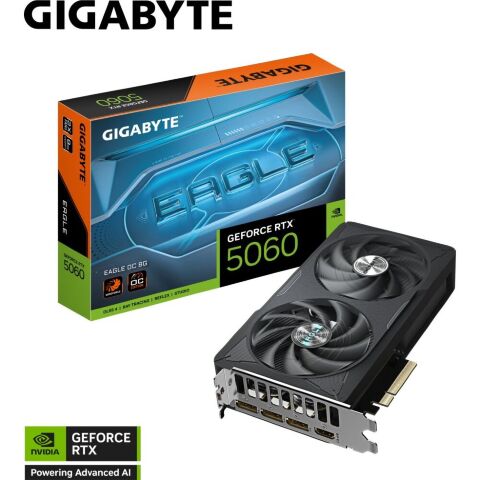 Видеокарта GIGABYTE GeForce RTX5060 8Gb EAGLE OC (GV-N5060EAGLE OC-8GD) - Видеокарты  - Видеокарты 