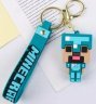 Брелок подвеска на рюкзак Minecraft Майнкрафт 3D Steve in Diamond Armor Backpack