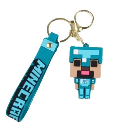 Брелок підвіска на рюкзак Minecraft Майнкрафт 3D Steve in Diamond Armor Backpack -   -  