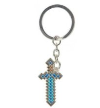 Брелок Minecraft Diamond Sword JINX Keychain Майнкрафт меч металл