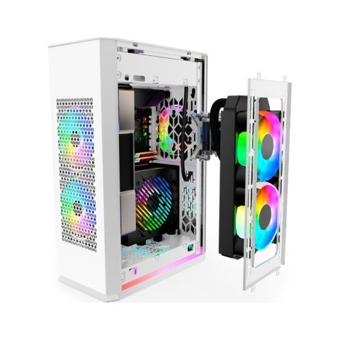 Корпус 1stPlayer UN1-3F2-W-WH&PS-750SFX - Нулевой остаток (Feed)  - Нулевой остаток (Feed) 