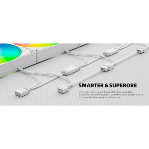 Кулер для корпуса ID-Cooling AS-120-ARGB-W TRIO - Вентиляторы к корпусам  - Вентиляторы к корпусам 