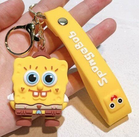 Брелок подвеска на рюкзак SpongeBob 3D Keychain Спанчбоб Губка Боб Квадратные Штаны - -