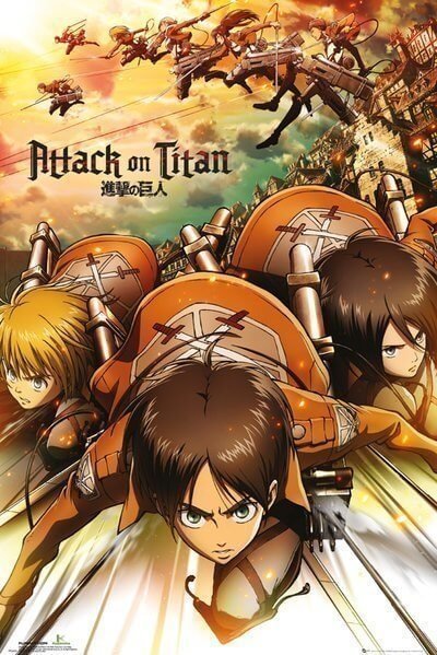 Постер Атака титанов GB eye Attack On Titan - Attack Maxi Poster плакат 91*61 см -   -  