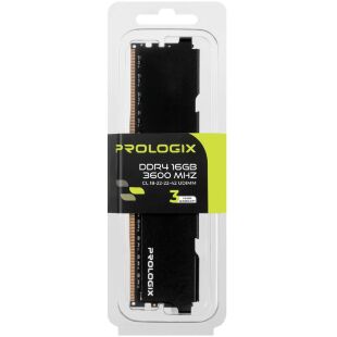 Модуль памяти для компьютера DDR4 16GB 3600 MHz Black Prologix (PRO16GB3600B4)