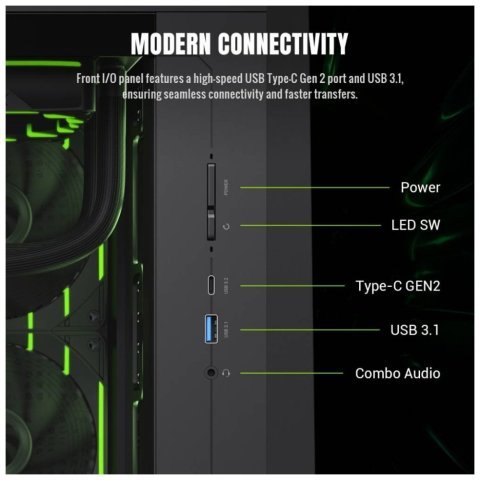 Корпус Gamemax Claw 360 BK - Нулевой остаток (Feed)  - Нулевой остаток (Feed) 