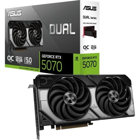 Видеокарта ASUS GeForce RTX5070 12Gb DUAL OC (DUAL-RTX5070-O12G) - Нулевой остаток (Feed)  - Нулевой остаток (Feed) 