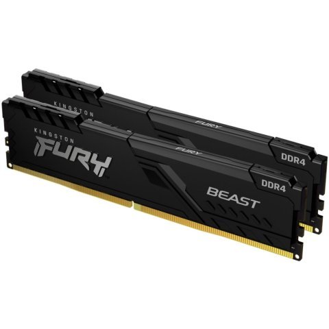 Модуль памяти для компьютера DDR4 16GB (2x8GB) 3600 MHz Fury Beast Black Kingston Fury (ex.HyperX) (KF436C17BBK2/16) - Нулевой остаток (Feed)  - Нулевой остаток (Feed) 