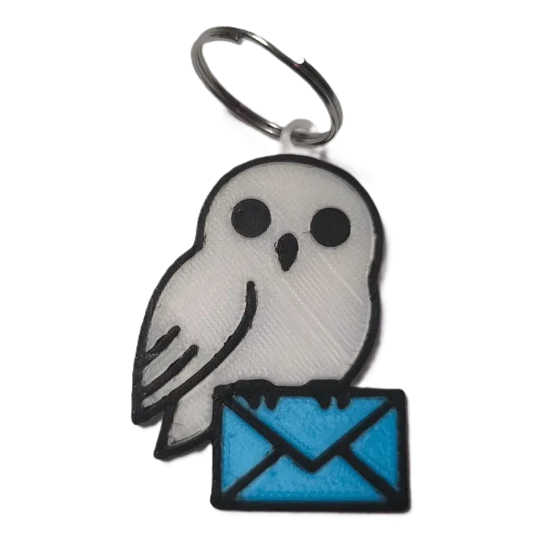 Брелок Harry Potter Hedwig Keychain ABS пластик Сова Букля 6 см.