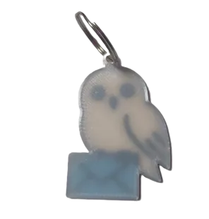 Брелок Harry Potter Hedwig Keychain ABS пластик Сова Букля 6 см.