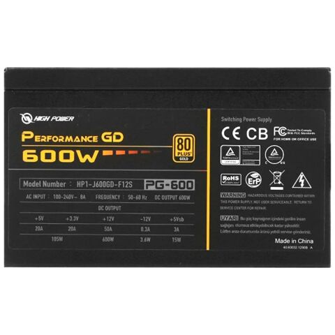 Блок питания HighPower 600W (HP1-J600GD-F12S) - Блоки питания  - Блоки питания 