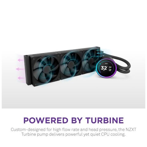 Система жидкостного охлаждения NZXT Kraken Elite 360mm AIO (RL-KN36E-B2) - Нулевой остаток (Feed) - Нулевой остаток (Feed)