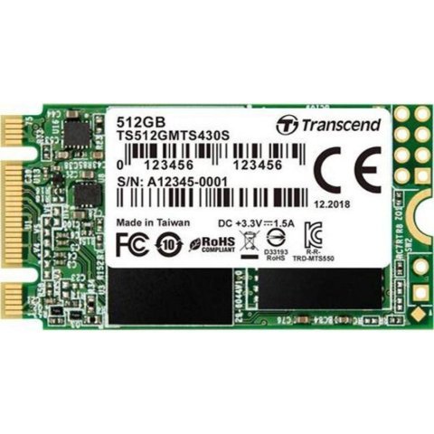 Накопитель SSD M.2 2242 512GB Transcend (TS512GMTS430S) - Нулевой остаток (Feed)  - Нулевой остаток (Feed) 