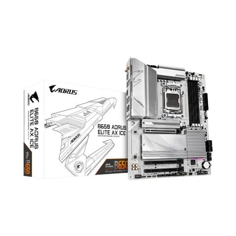 Материнская плата GIGABYTE B650 AORUS ELITE AX ICE (B650 A ELITE AX ICE) - Нулевой остаток (Feed)  - Нулевой остаток (Feed) 