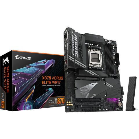 Материнская плата GIGABYTE X870 AORUS ELITE WIFI7 (X870 A ELITE WIFI7) - Системные (материнские) платы  - Системные (материнские) платы 