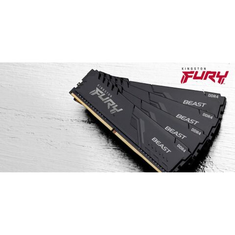 Модуль памяти для компьютера DDR4 8GB 3200 MHz Fury Beast Black Kingston Fury (ex.HyperX) (KF432C16BB/8) - Модули памяти для компьютера  - Модули памяти для компьютера 