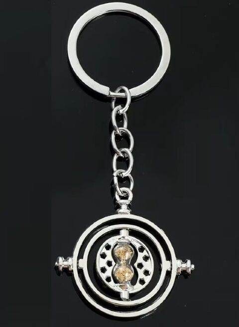 Брелок Harry Potter Time Turner Keychain Маховик часу Гаррі Поттер срібний - -