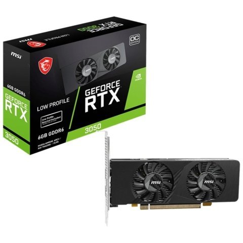 Видеокарта MSI GeForce RTX3050 6Gb LP E OC (RTX 3050 LP E 6G OC) - Нулевой остаток (Feed)  - Нулевой остаток (Feed) 