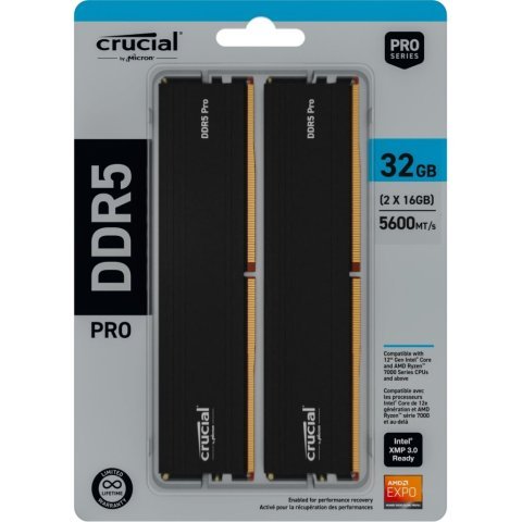 Модуль памяти для компьютера DDR5 32GB (2x16GB) 6000 MHz Micron (CP2K16G60C48U5) - Нулевой остаток (Feed)  - Нулевой остаток (Feed) 