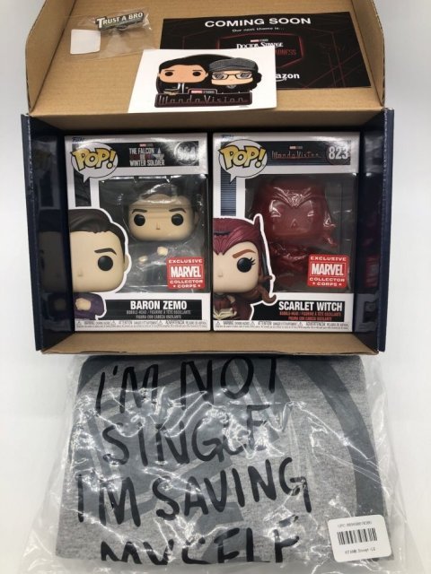 Коробка Funko Marvel Collector Corps Box Scarlet Witch Baron Zemo Фанко Алая Ведьма и футболка (S) -   -