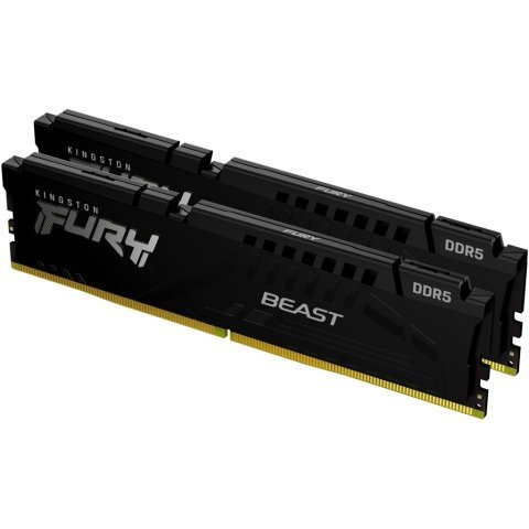 Модуль памяти для компьютера DDR5 64GB (2x32GB) 6000 MHz Beast Black EXPO Kingston Fury (ex.HyperX) (KF560C36BBEK2-64) - Нулевой остаток (Feed)  - Нулевой остаток (Feed) 