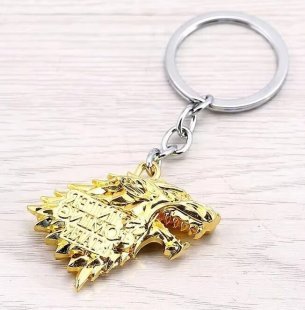 Брелок Game of Thrones Stark Wolf (Winter is Coming) колір gold