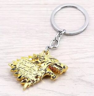 Брелок Game of Thrones Stark Wolf (Winter is Coming) колір gold