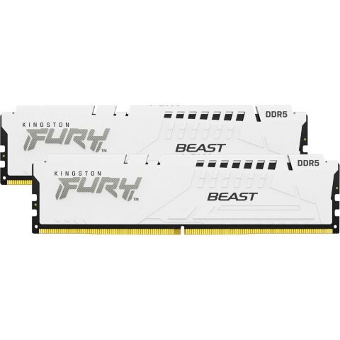 Модуль памяти для компьютера DDR5 32GB (2x16GB) 5600 MHz Beast White Kingston Fury (ex.HyperX) (KF556C36BWEK2-32) - Модули памяти для компьютера  - Модули памяти для компьютера 