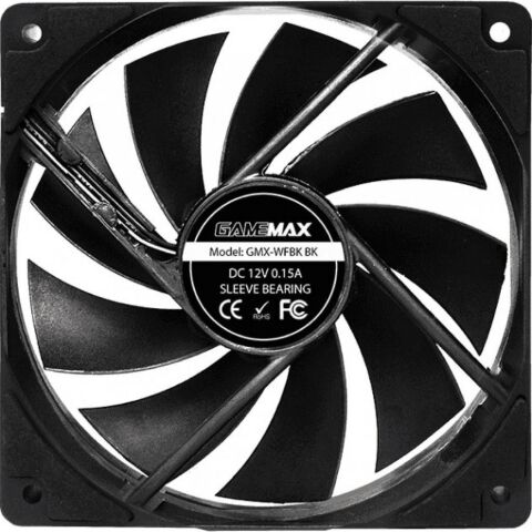 Кулер для корпуса Gamemax GMX-WFBK-BK - Вентиляторы к корпусам  - Вентиляторы к корпусам 